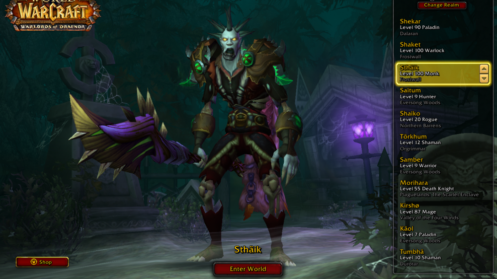 648ilvl Monk = level 100 Warlock Alt = 56 Mounts = 99 Eur [SOLD] | www ...